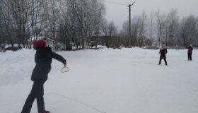 Игры по кроссминтону на снегу